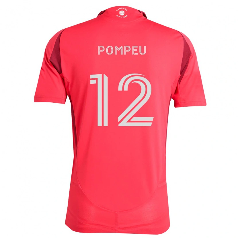 Danxen Dzieci Célio Pompeu #12 Karmazynowy Biały Domowa Koszulka 2026/27 Koszulki Klubowe