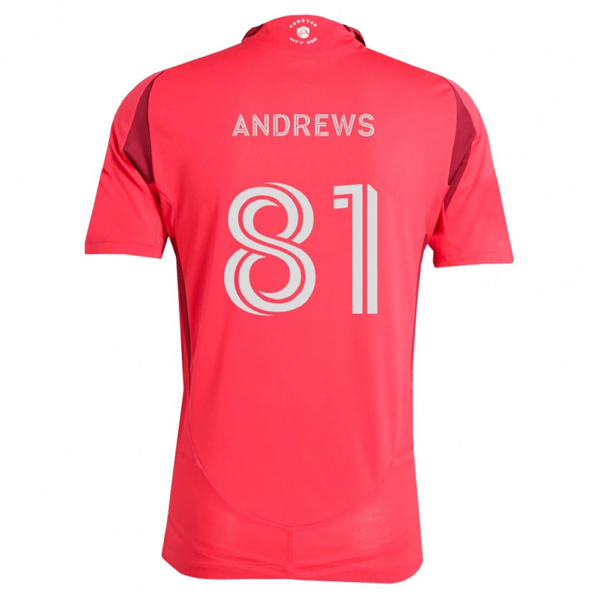 Danxen Dzieci Joe Andrews #81 Karmazynowy Biały Domowa Koszulka 2026/27 Koszulki Klubowe