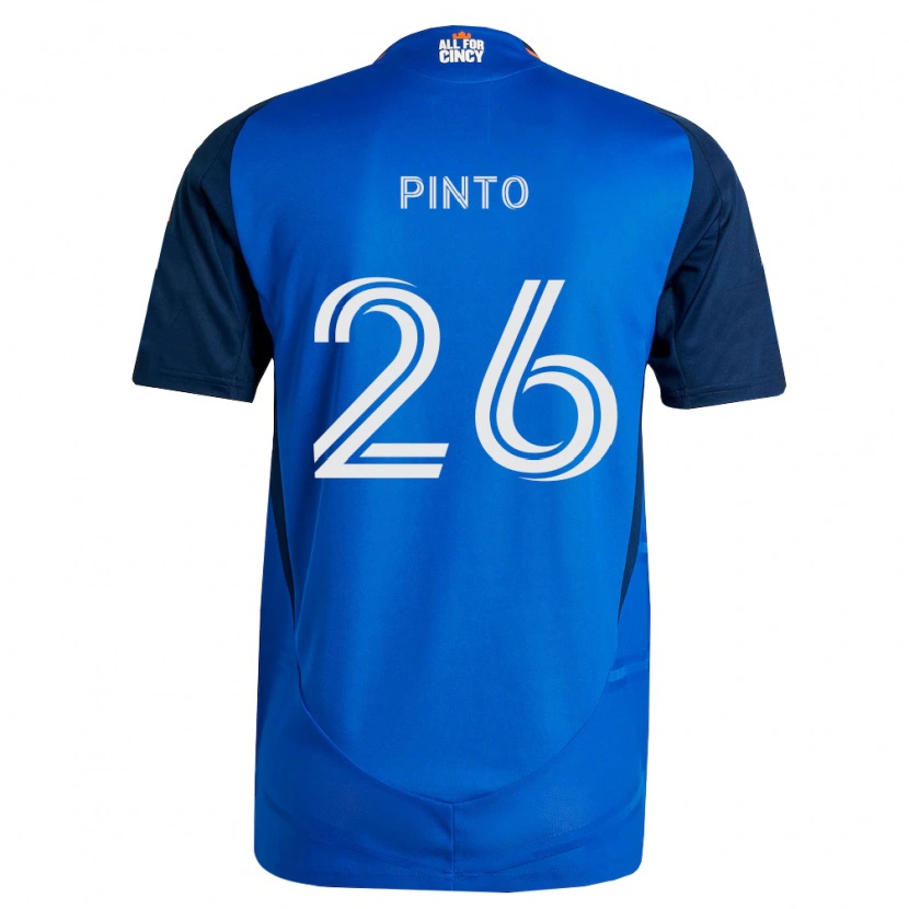 Danxen Dzieci Malik Pinto #26 Królewski Niebieski Pomarańczowy Domowa Koszulka 2026/27 Koszulki Klubowe