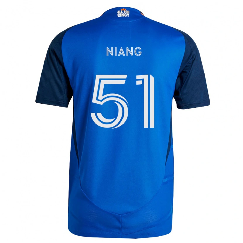 Danxen Dzieci Cheikhou Niang #51 Królewski Niebieski Pomarańczowy Domowa Koszulka 2026/27 Koszulki Klubowe