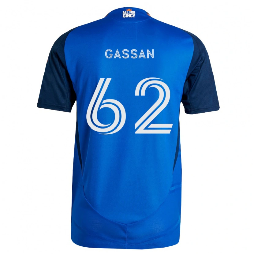 Danxen Dzieci Noah Gassan #62 Królewski Niebieski Pomarańczowy Domowa Koszulka 2026/27 Koszulki Klubowe
