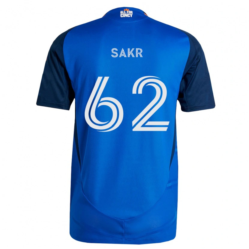 Danxen Dzieci Ali Sakr #62 Królewski Niebieski Pomarańczowy Domowa Koszulka 2026/27 Koszulki Klubowe