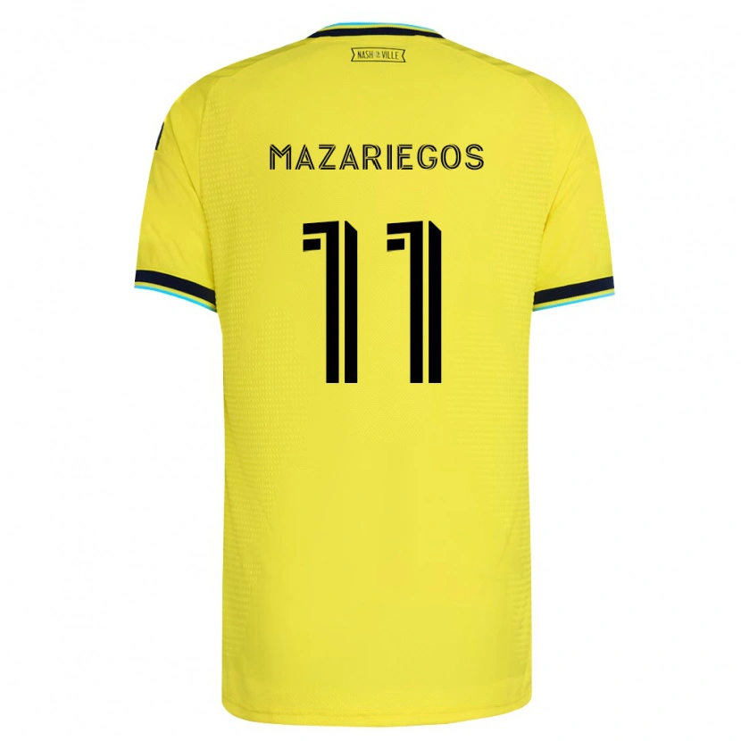 Danxen Dzieci Jacob Mazariegos #11 Jasny Żółty Granatowy Domowa Koszulka 2026/27 Koszulki Klubowe