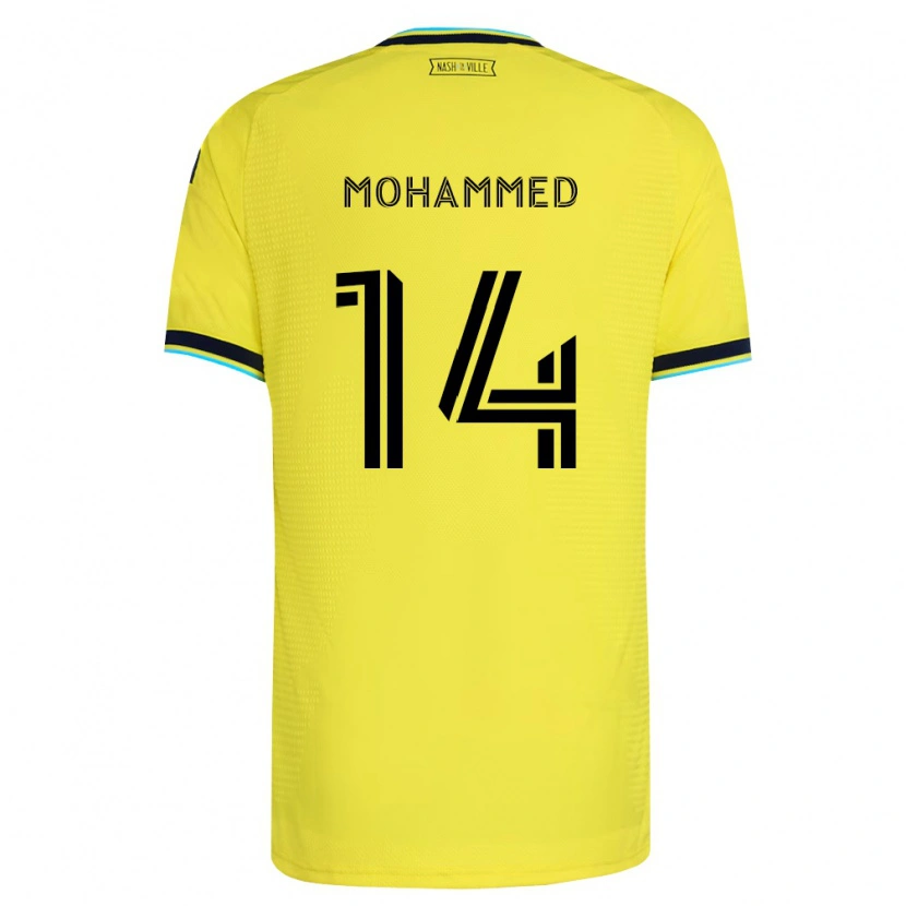 Danxen Dzieci Shak Mohammed #14 Jasny Żółty Granatowy Domowa Koszulka 2026/27 Koszulki Klubowe