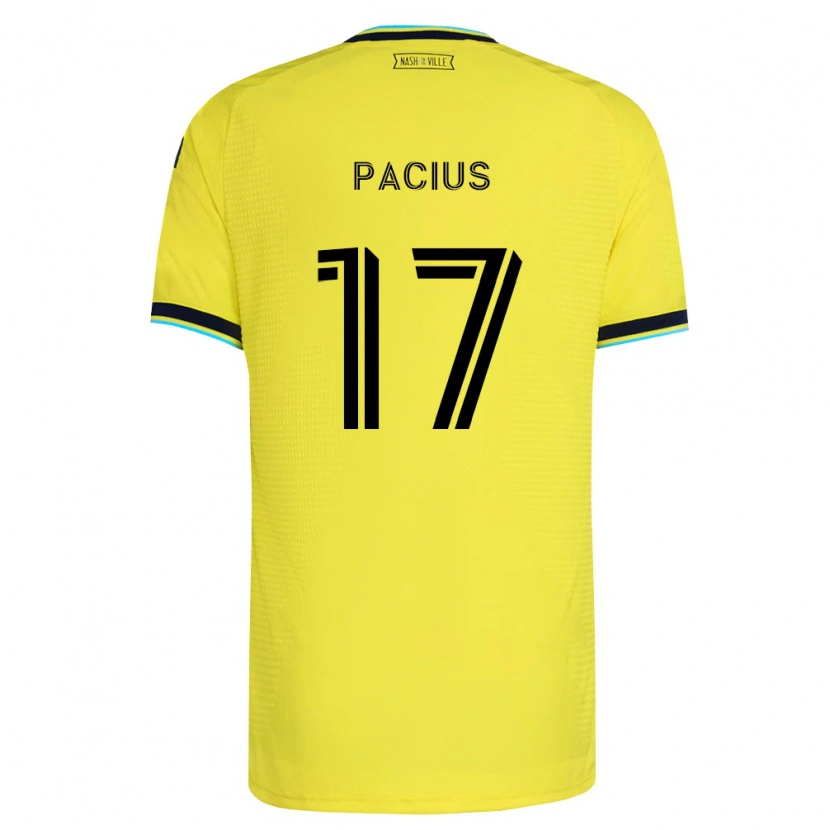 Danxen Dzieci Woobens Pacius #17 Jasny Żółty Granatowy Domowa Koszulka 2026/27 Koszulki Klubowe