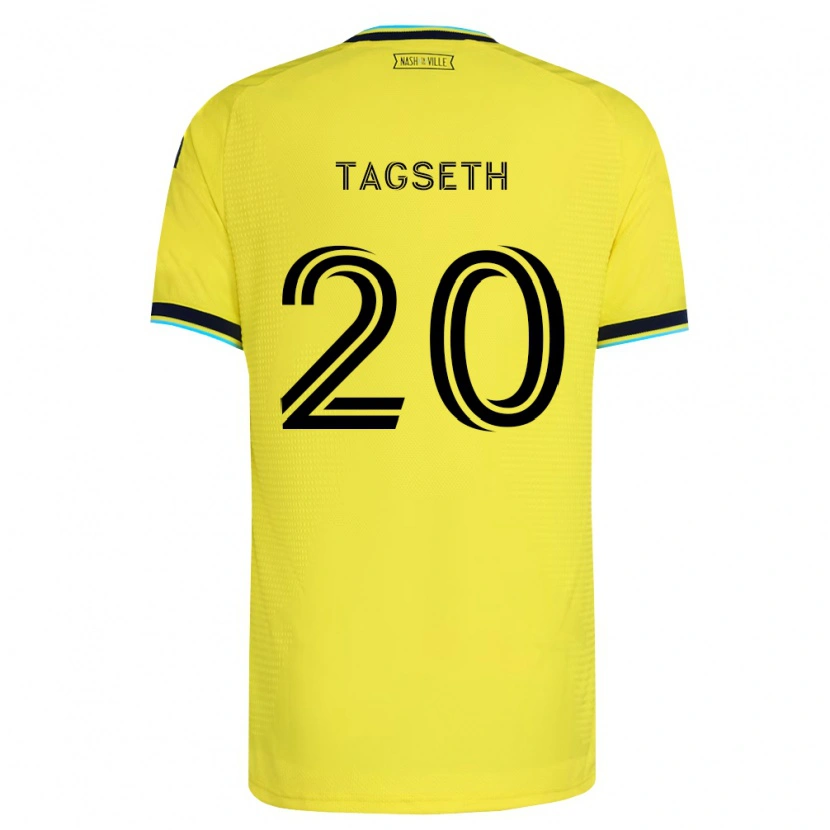 Danxen Dzieci Edvard Tagseth #20 Jasny Żółty Granatowy Domowa Koszulka 2026/27 Koszulki Klubowe