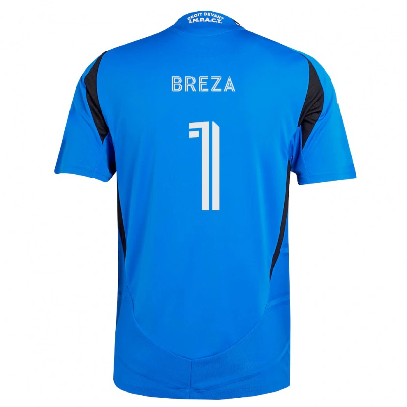 Danxen Dzieci Sébastian Breza #1 Niebieski Biały Czarny Domowa Koszulka 2026/27 Koszulki Klubowe
