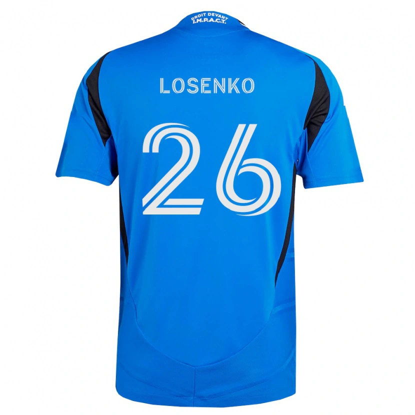 Danxen Dzieci Ivan Losenko #26 Niebieski Biały Czarny Domowa Koszulka 2026/27 Koszulki Klubowe