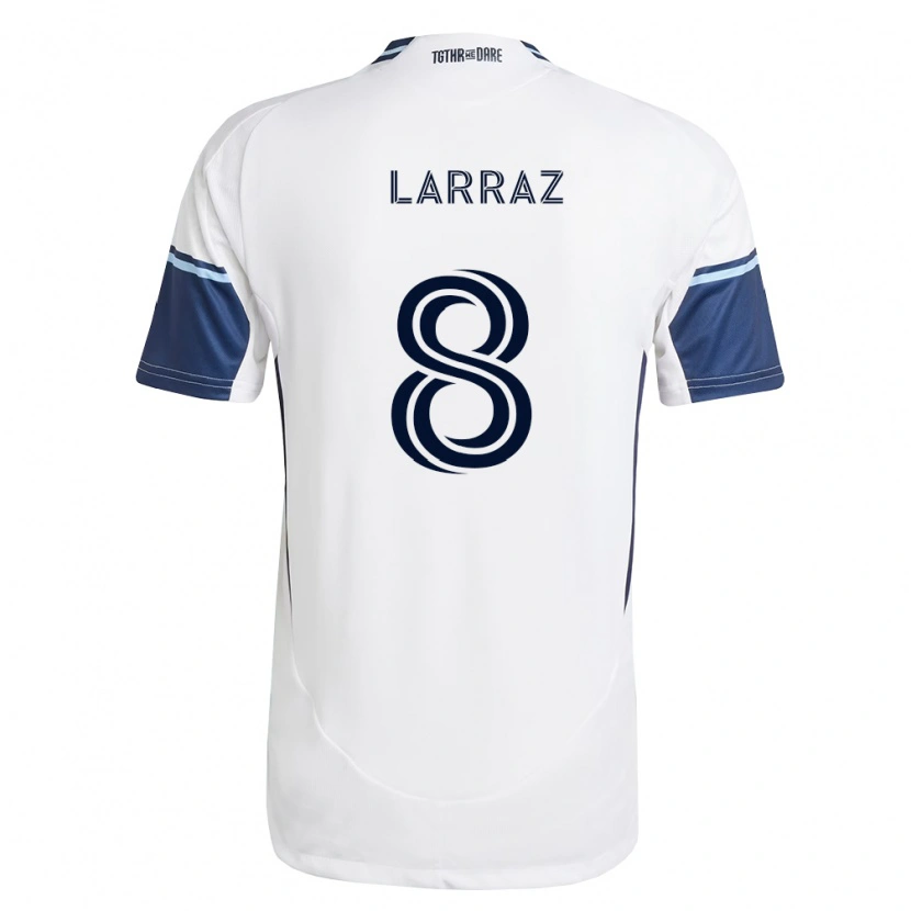 Danxen Dzieci Oliver Larraz #8 Biały Królewski Niebieski Domowa Koszulka 2026/27 Koszulki Klubowe