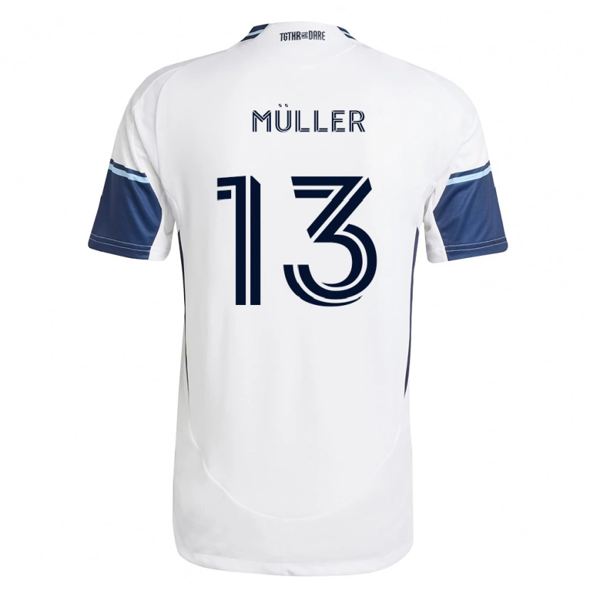 Danxen Dzieci Thomas Müller #13 Biały Królewski Niebieski Domowa Koszulka 2026/27 Koszulki Klubowe
