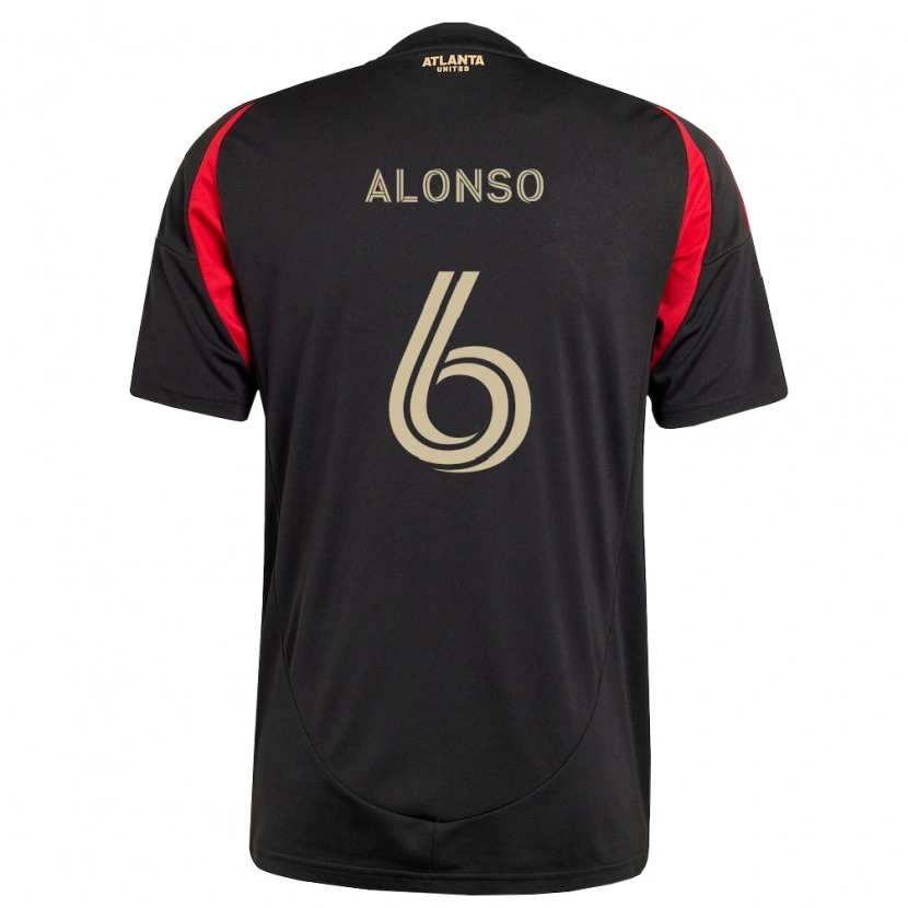 Danxen Dzieci Júnior Alonso #6 Czarny Czerwony Domowa Koszulka 2026/27 Koszulki Klubowe