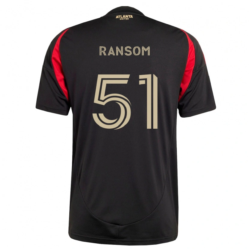 Danxen Dzieci Jonathan Ransom #51 Czarny Czerwony Domowa Koszulka 2026/27 Koszulki Klubowe