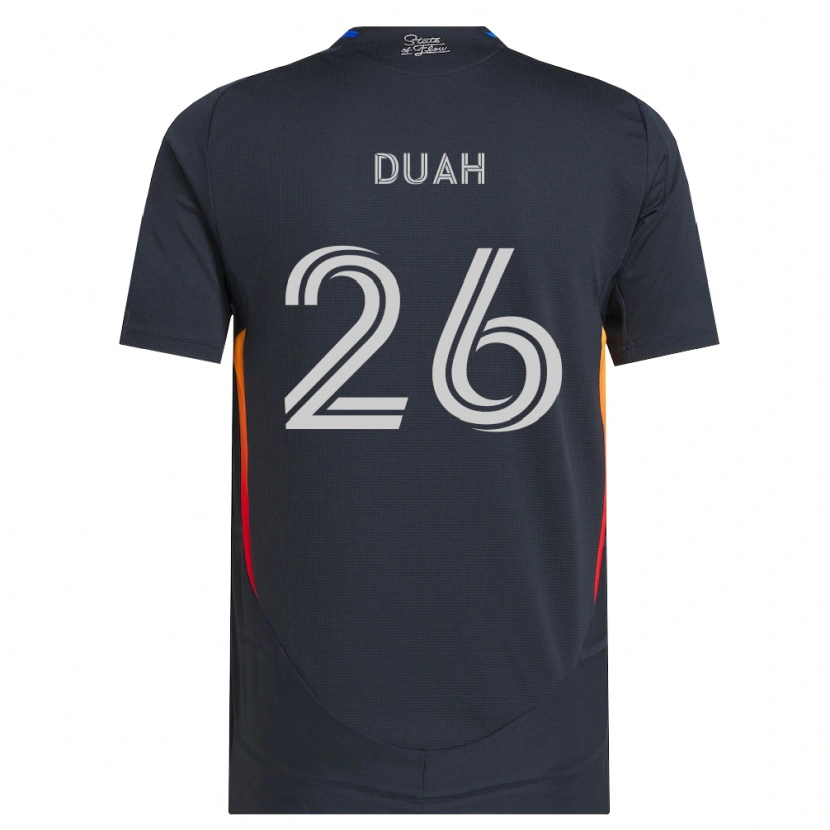 Danxen Dzieci Manu Duah #26 Ciemnoszary Czerwony Domowa Koszulka 2026/27 Koszulki Klubowe