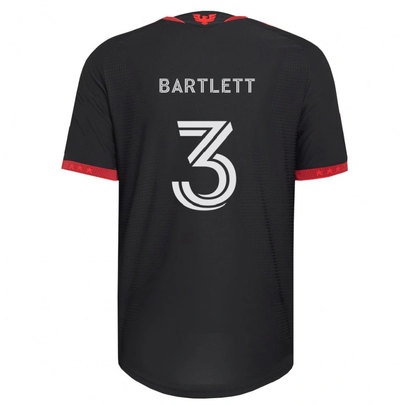 Danxen Dzieci Lucas Bartlett #3 Czarny Biały Czerwony Domowa Koszulka 2026/27 Koszulki Klubowe