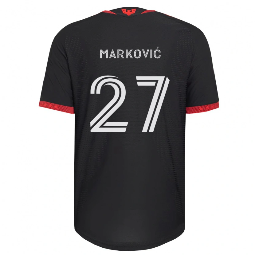 Danxen Dzieci Nikola Marković #27 Czarny Biały Czerwony Domowa Koszulka 2026/27 Koszulki Klubowe