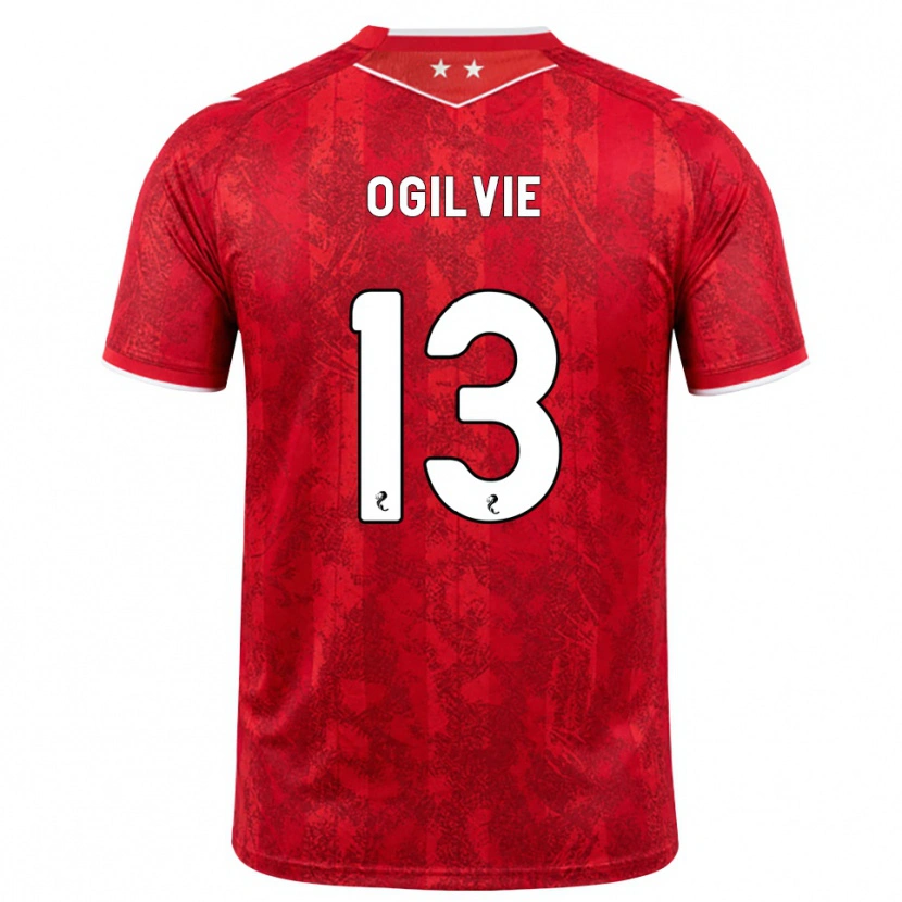 Danxen Dzieci Francesca Ogilvie #13 Czerwony Biały Domowa Koszulka 2026/27 Koszulki Klubowe