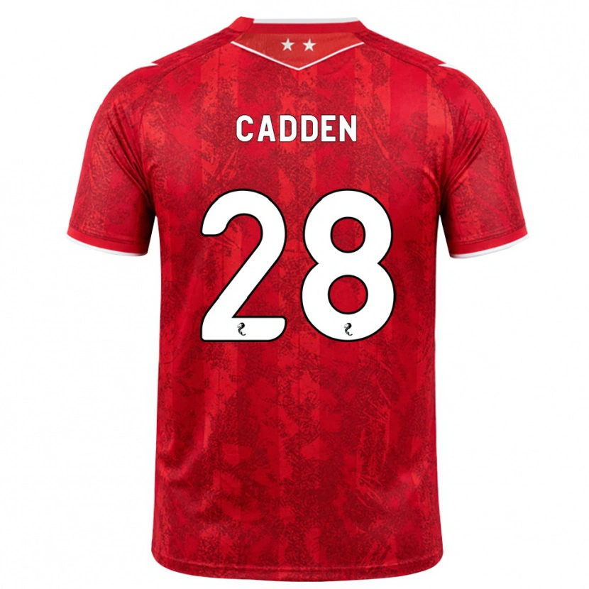 Danxen Dzieci Chris Cadden #28 Czerwony Biały Domowa Koszulka 2026/27 Koszulki Klubowe