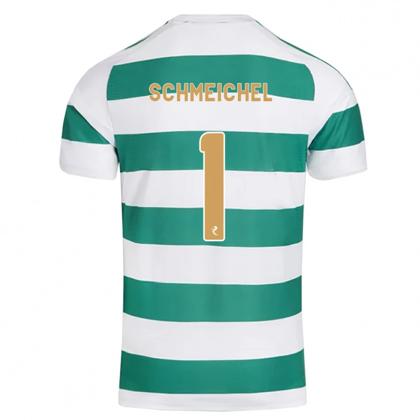 Danxen Dzieci Kasper Schmeichel #1 Ciemny Cyjan Biały Domowa Koszulka 2026/27 Koszulki Klubowe