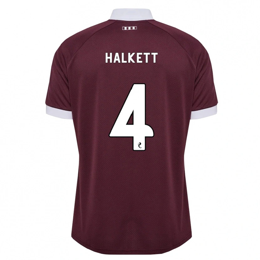 Danxen Dzieci Craig Halkett #4 Bordowy Biały Domowa Koszulka 2026/27 Koszulki Klubowe
