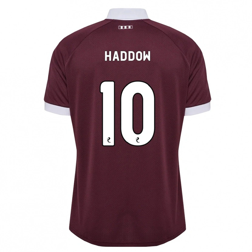 Danxen Dzieci Aiden Haddow #10 Bordowy Biały Domowa Koszulka 2026/27 Koszulki Klubowe