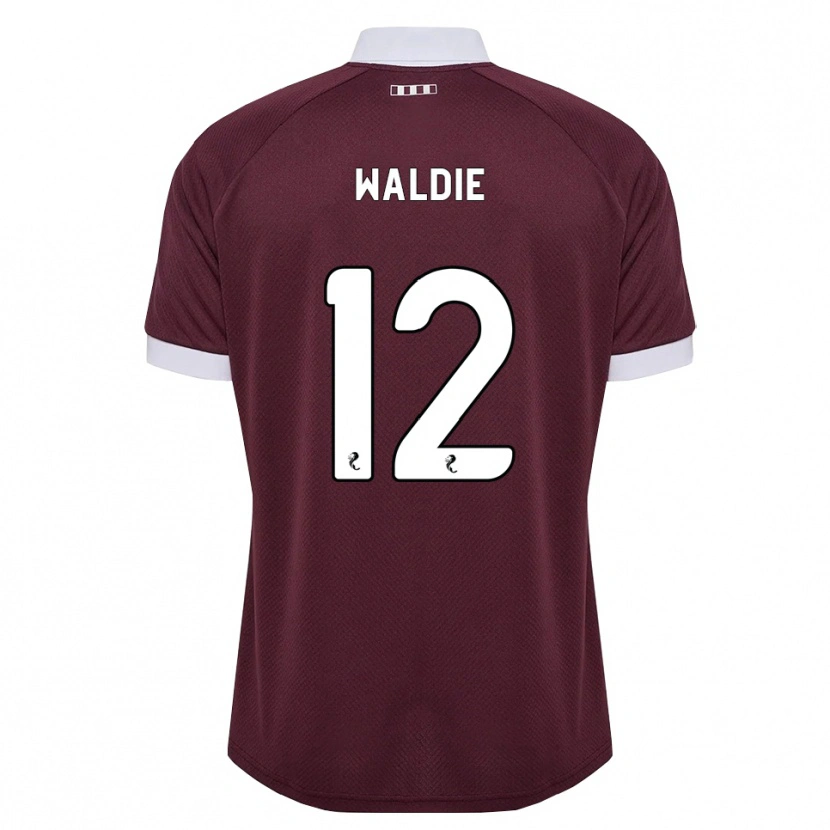 Danxen Dzieci Lizzie Waldie #12 Bordowy Biały Domowa Koszulka 2026/27 Koszulki Klubowe
