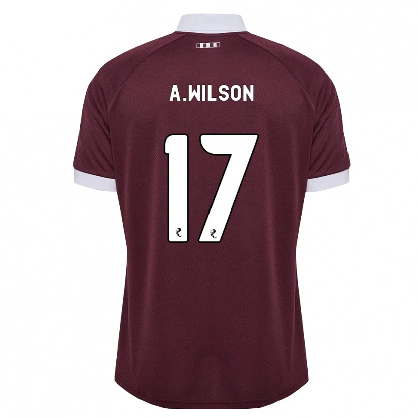 Danxen Dzieci Alfie Wilson #17 Bordowy Biały Domowa Koszulka 2026/27 Koszulki Klubowe