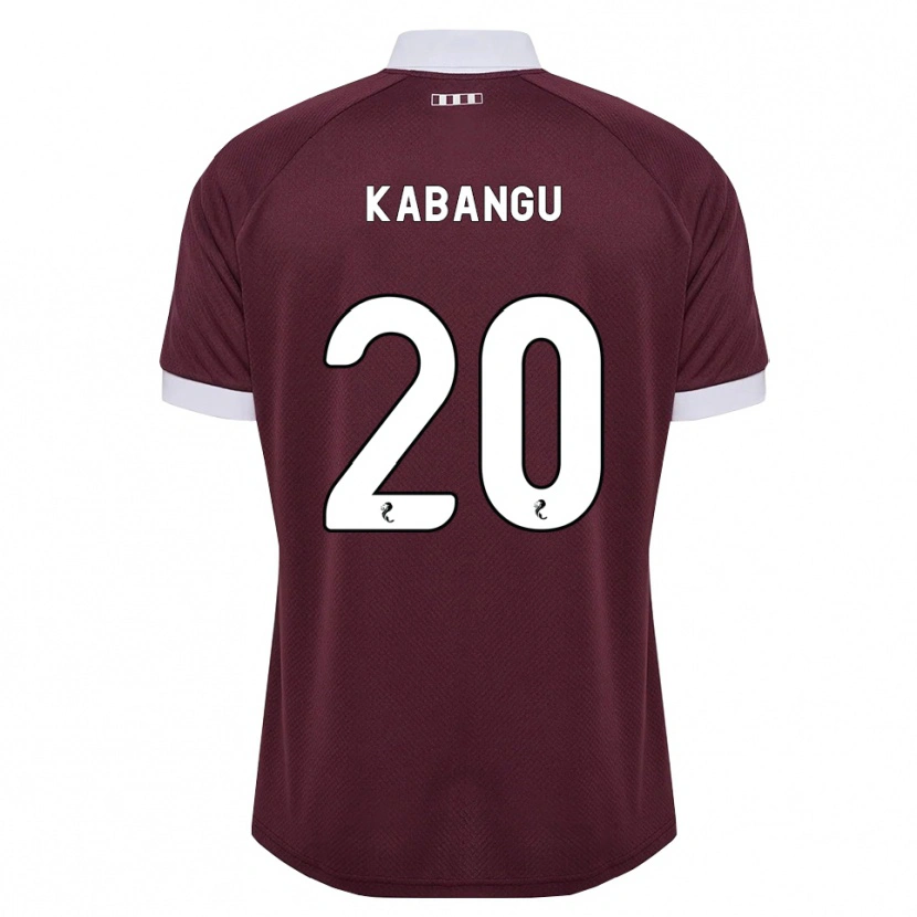 Danxen Dzieci Elton Kabangu #20 Bordowy Biały Domowa Koszulka 2026/27 Koszulki Klubowe