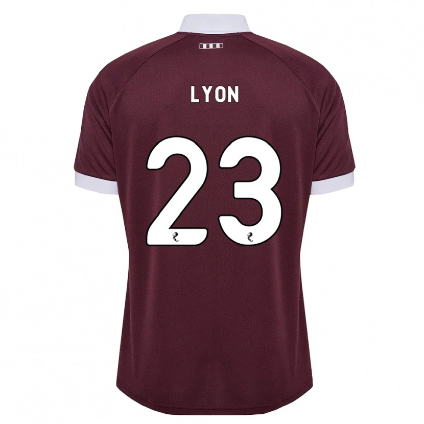 Danxen Dzieci Jack Lyon #23 Bordowy Biały Domowa Koszulka 2026/27 Koszulki Klubowe