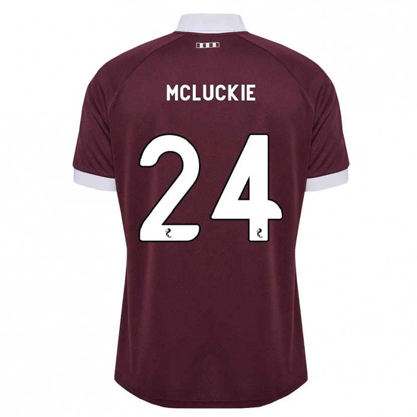 Danxen Dzieci Bobby Mcluckie #24 Bordowy Biały Domowa Koszulka 2026/27 Koszulki Klubowe