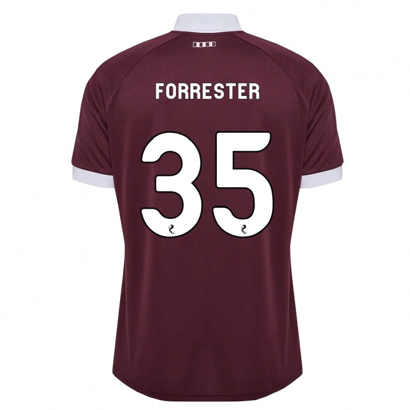 Danxen Dzieci Adam Forrester #35 Bordowy Biały Domowa Koszulka 2026/27 Koszulki Klubowe