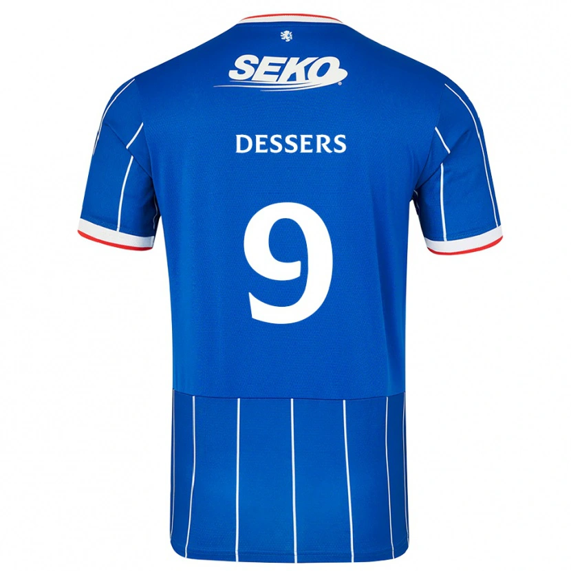 Danxen Dzieci Cyriel Dessers #9 Czerwony Niebieski Biały Domowa Koszulka 2026/27 Koszulki Klubowe