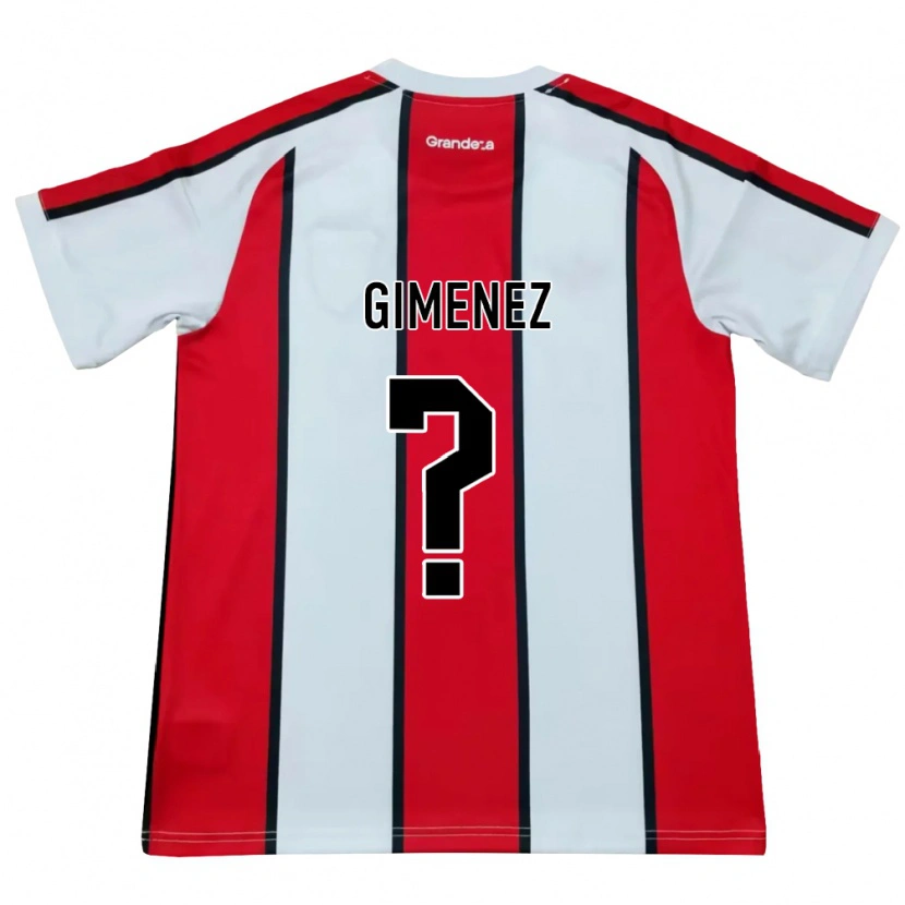 Danxen Dzieci Ulises Giménez #0 Biały Czerwony Czarny Wyjazdowa Koszulka 2026/27 Koszulki Klubowe