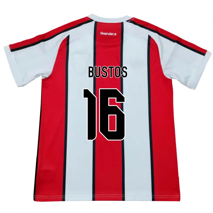 Danxen Dzieci Fabricio Bustos #16 Biały Czerwony Czarny Wyjazdowa Koszulka 2026/27 Koszulki Klubowe