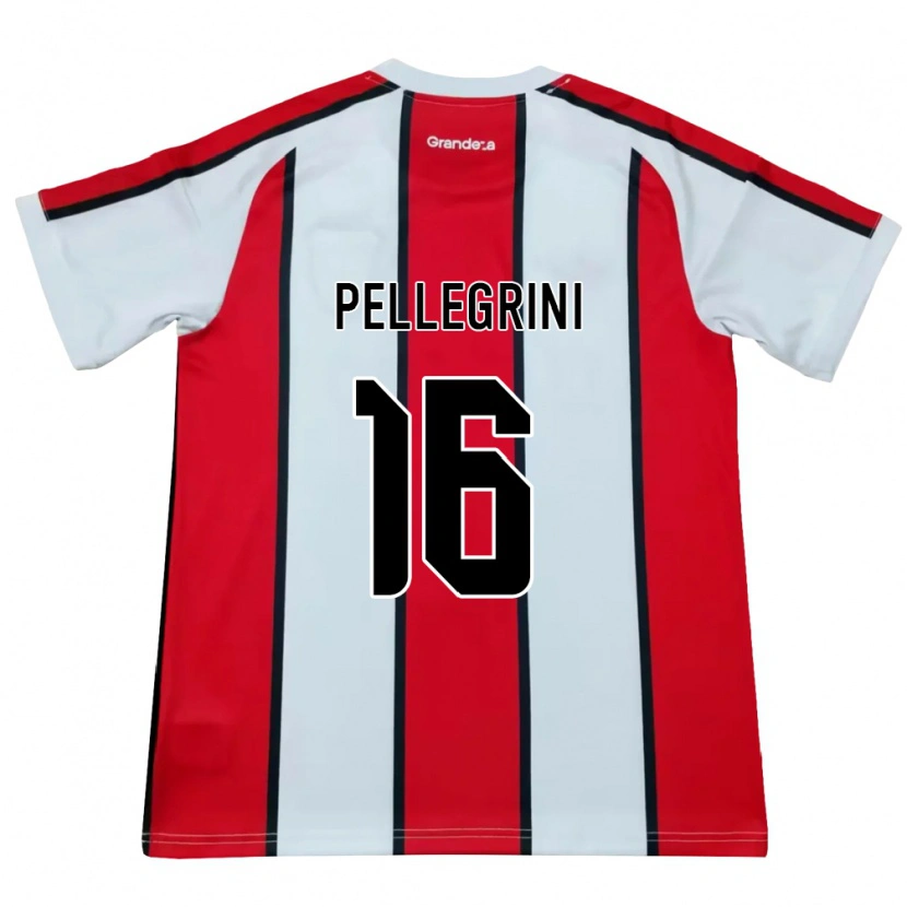 Danxen Dzieci Thiago Pellegrini #16 Biały Czerwony Czarny Wyjazdowa Koszulka 2026/27 Koszulki Klubowe