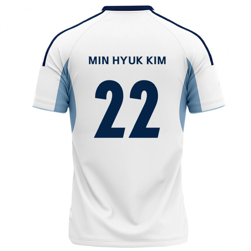 Danxen Dzieci Min-Hyuk Kim #22 Królewski Niebieski Biały Wyjazdowa Koszulka 2026/27 Koszulki Klubowe