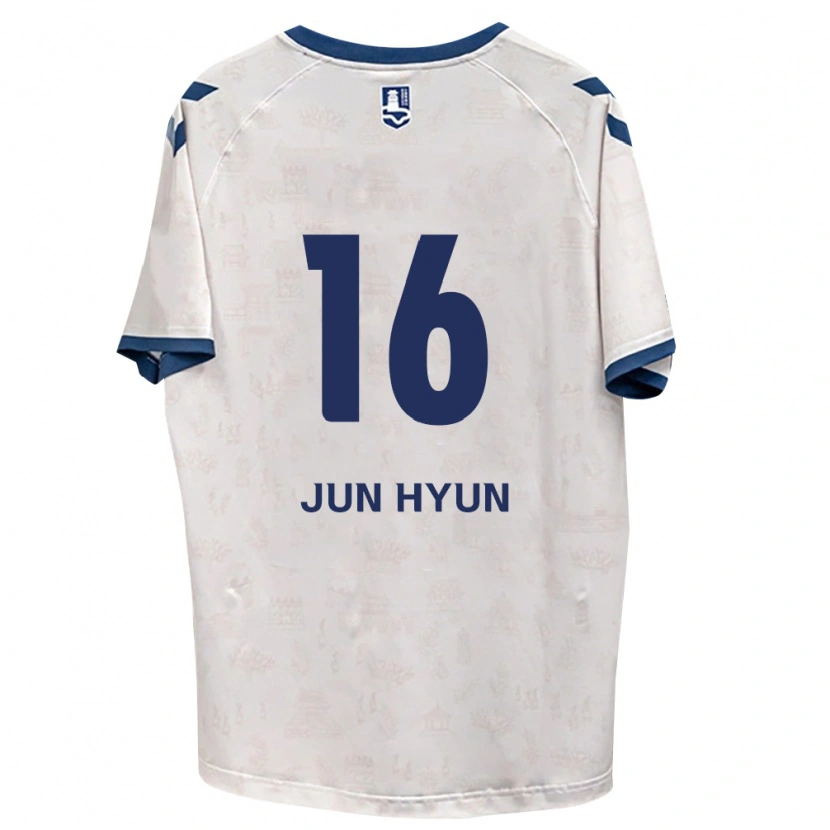 Danxen Dzieci Jun-Hyun Jo #16 Królewski Niebieski Biały Wyjazdowa Koszulka 2026/27 Koszulki Klubowe
