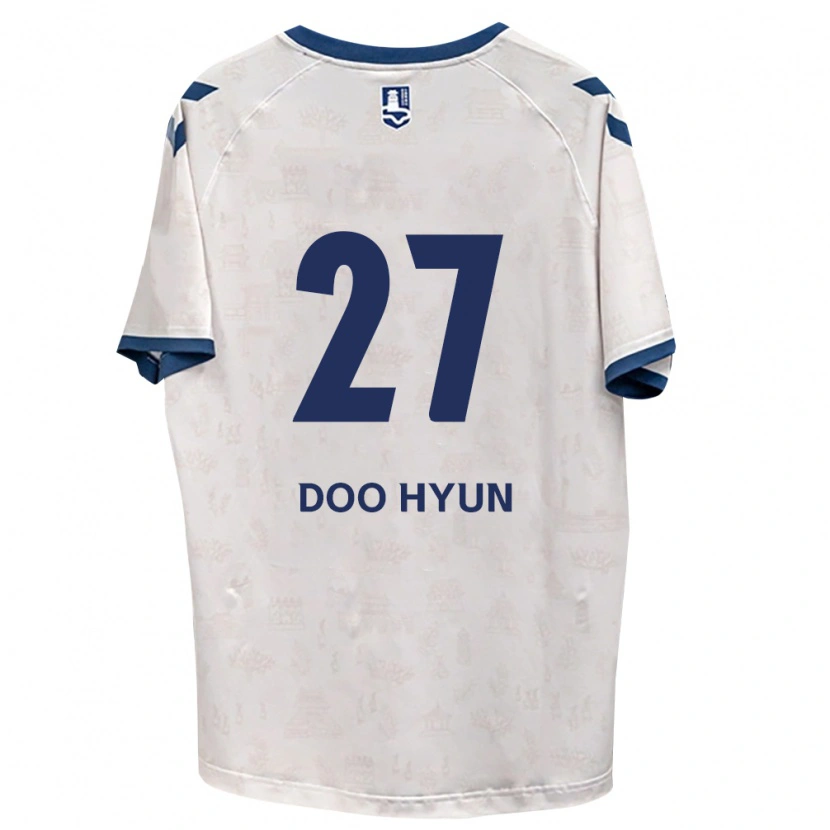 Danxen Dzieci Doo-Hyun Jung #27 Królewski Niebieski Biały Wyjazdowa Koszulka 2026/27 Koszulki Klubowe