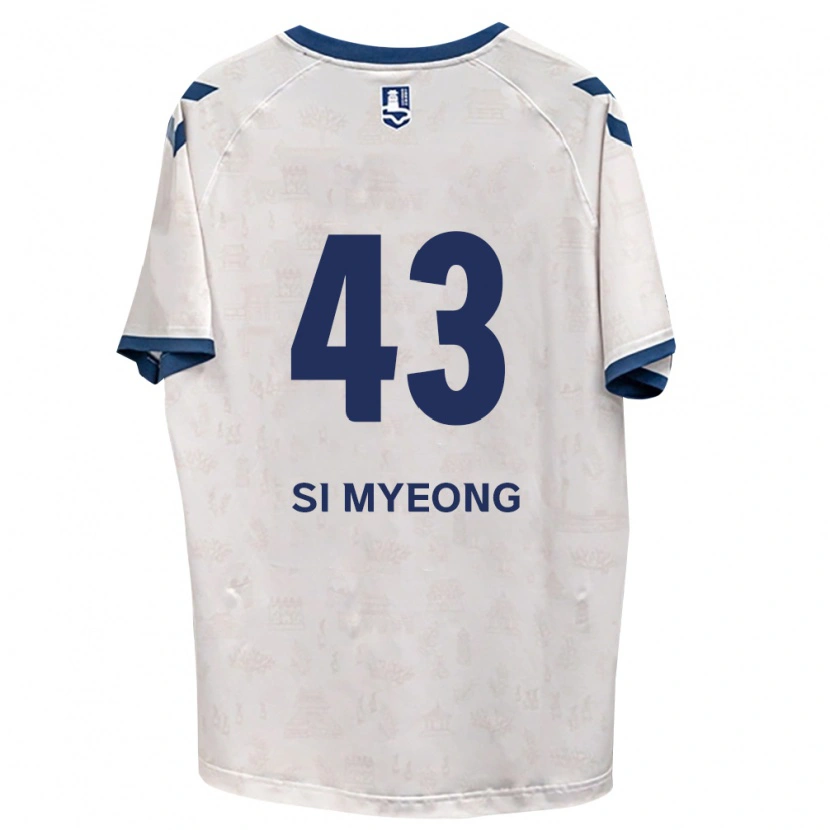 Danxen Dzieci Si-Myeong Lee #43 Królewski Niebieski Biały Wyjazdowa Koszulka 2026/27 Koszulki Klubowe