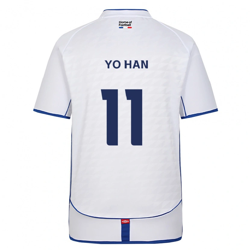 Danxen Dzieci Yo-Han Jang #11 Czarny Biały Czerwony Wyjazdowa Koszulka 2026/27 Koszulki Klubowe