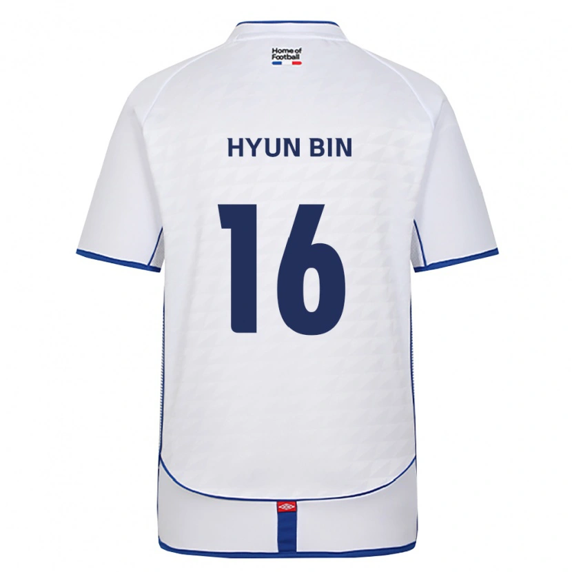 Danxen Dzieci Hyun-Bin Park #16 Czarny Biały Czerwony Wyjazdowa Koszulka 2026/27 Koszulki Klubowe