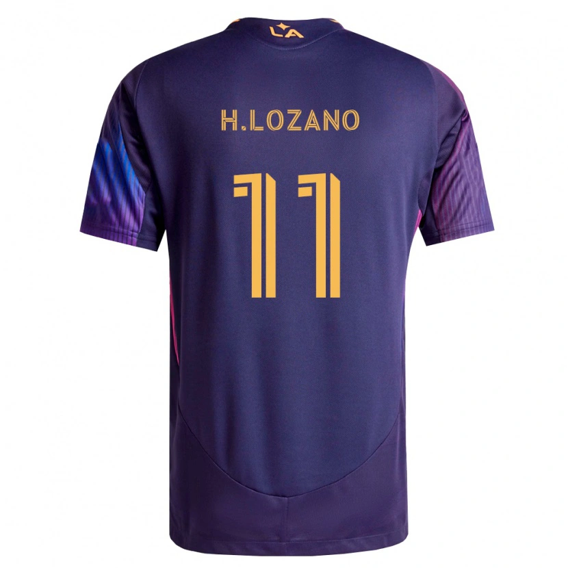 Danxen Dzieci Hirving Lozano #11 Głęboka Purpura Żółty Wyjazdowa Koszulka 2026/27 Koszulki Klubowe