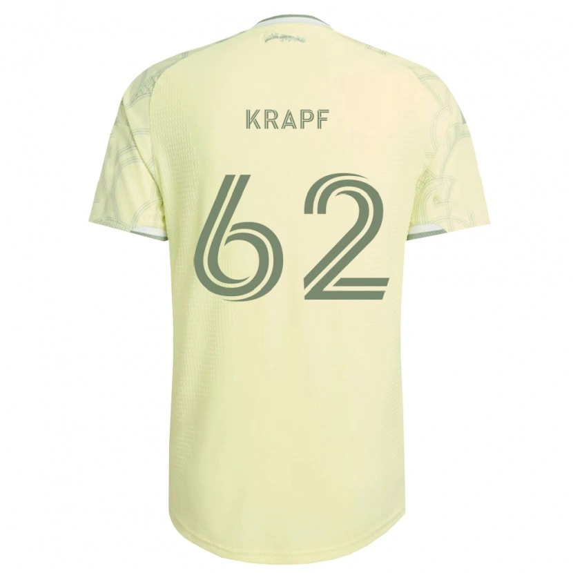 Danxen Dzieci Andrew Krapf #62 Beżowy Biały Wyjazdowa Koszulka 2026/27 Koszulki Klubowe