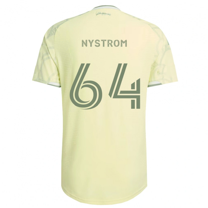 Danxen Dzieci August Nystrom #64 Beżowy Biały Wyjazdowa Koszulka 2026/27 Koszulki Klubowe