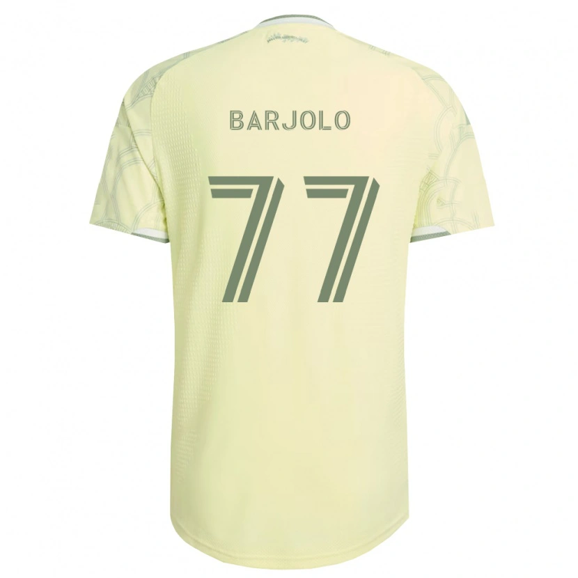 Danxen Dzieci Benjamin Barjolo #77 Beżowy Biały Wyjazdowa Koszulka 2026/27 Koszulki Klubowe