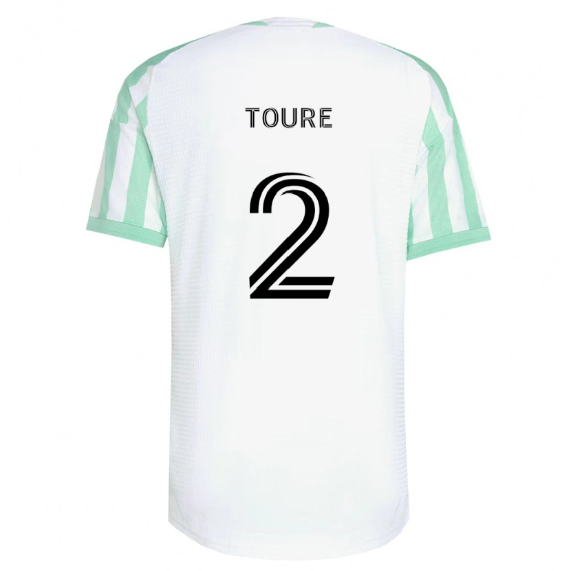 Danxen Dzieci Cheick Touré #2 Jasnozielony Czarny Biały Wyjazdowa Koszulka 2026/27 Koszulki Klubowe