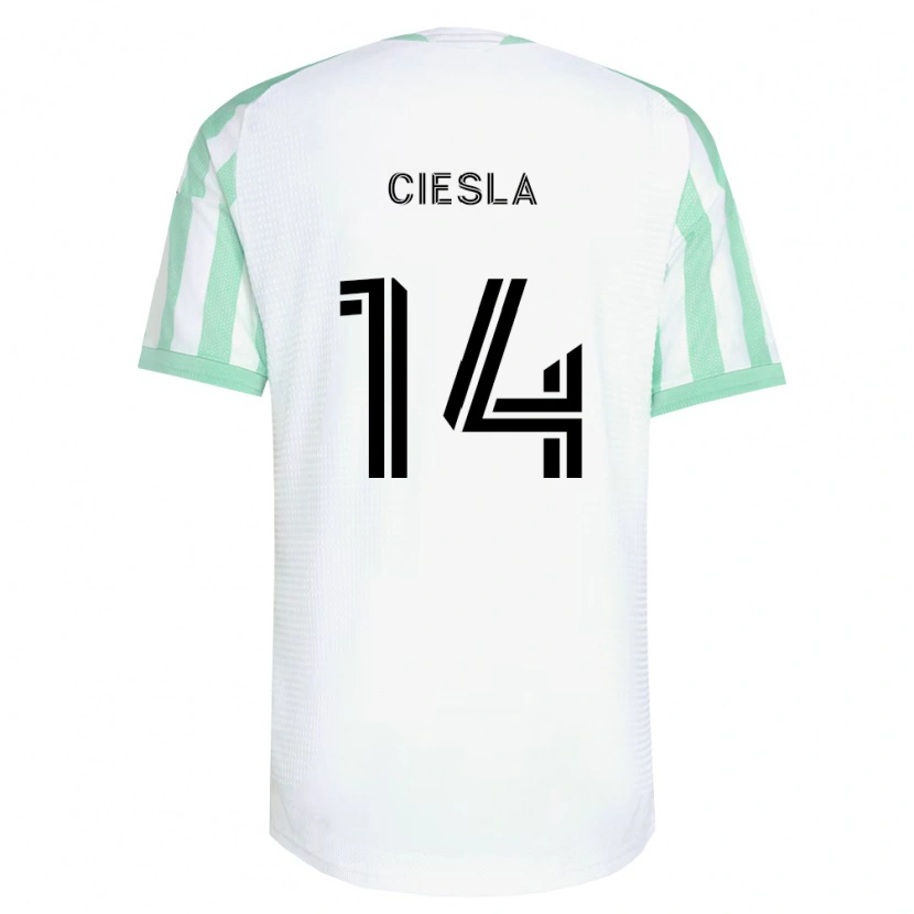 Danxen Dzieci Daniel Ciesla #14 Jasnozielony Czarny Biały Wyjazdowa Koszulka 2026/27 Koszulki Klubowe
