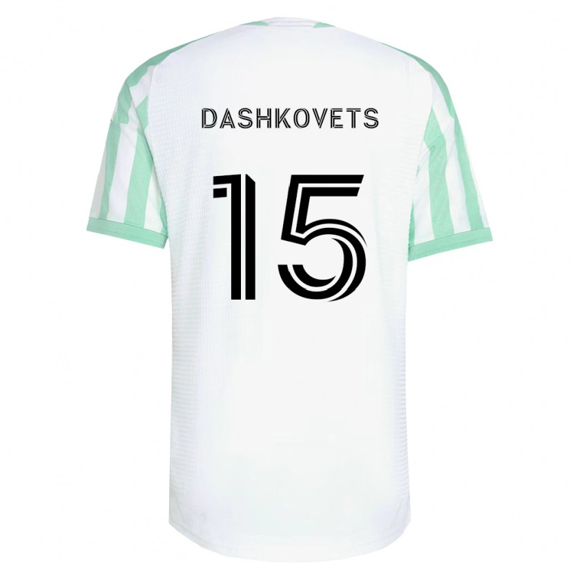 Danxen Dzieci Artem Dashkovets #15 Jasnozielony Czarny Biały Wyjazdowa Koszulka 2026/27 Koszulki Klubowe