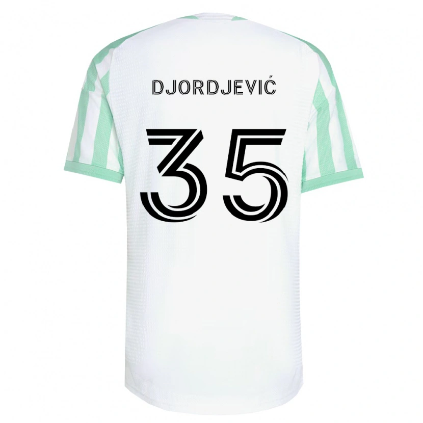 Danxen Dzieci Mateja Djordjević #35 Jasnozielony Czarny Biały Wyjazdowa Koszulka 2026/27 Koszulki Klubowe