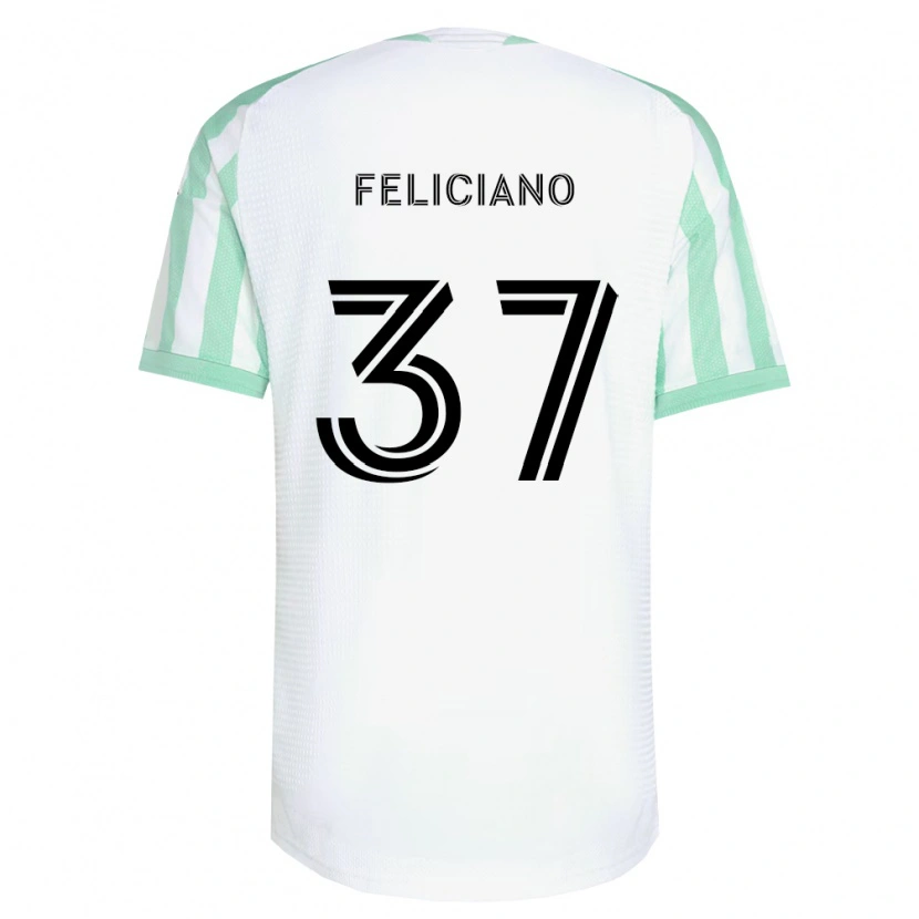 Danxen Dzieci Erick Feliciano #37 Jasnozielony Czarny Biały Wyjazdowa Koszulka 2026/27 Koszulki Klubowe