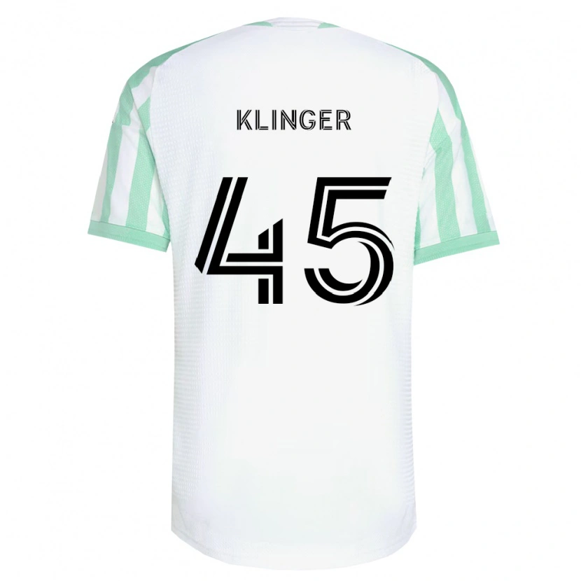 Danxen Dzieci Ryan Klinger #45 Jasnozielony Czarny Biały Wyjazdowa Koszulka 2026/27 Koszulki Klubowe